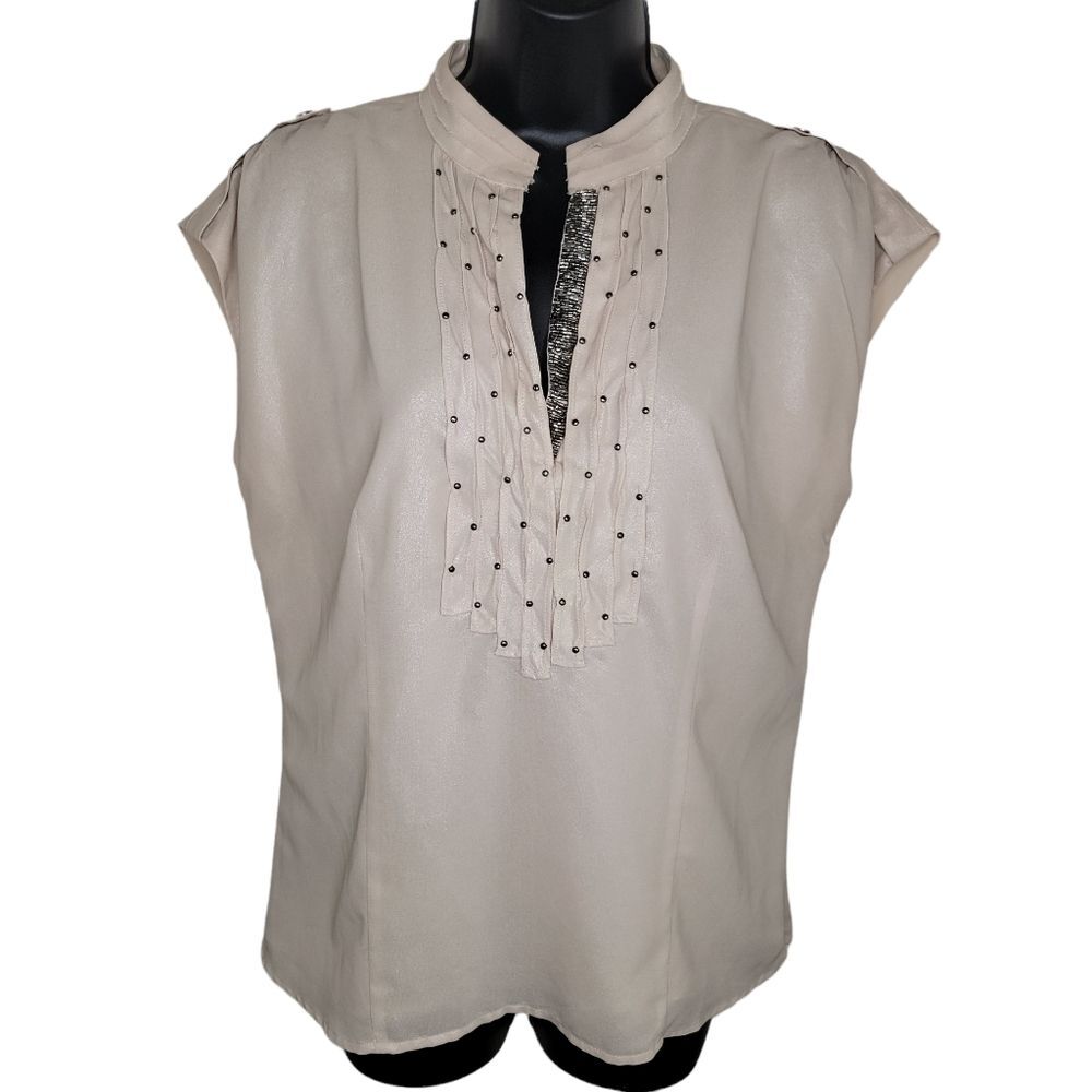 Classiques Entier beaded metallic sleeveless top medium
